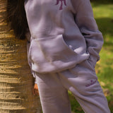 Puff Sweatpants, relaxed fit with an elastic waistband and side pockets, in Lilac - coastal preppy aesthetic beach style by Pink Palm Puff