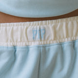 Signature Short, drawstring waist and side pocket, in Blue Breeze - coastal preppy aesthetic beach style by Pink Palm Puff