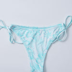 Solei Bottom (Cheeky), cheeky coverage with tie-side detail, in Bahama Bliss - coastal preppy aesthetic beach style by Pink Palm Puff