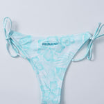 Solei Bottom (Cheeky), cheeky coverage with tie-side detail, in Bahama Bliss - coastal preppy aesthetic beach style by Pink Palm Puff