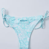 Solei Bottom (Cheeky), cheeky coverage with tie-side detail, in Bahama Bliss - coastal preppy aesthetic beach style by Pink Palm Puff