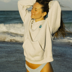 "To Live For the Hope of it All" Hoodie, adjustable drawstring hood and pocket, in Heather - coastal preppy aesthetic beach style by Pink Palm Puff