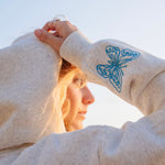 "To Live For the Hope of it All" Hoodie, adjustable drawstring hood and pocket, in Heather - coastal preppy aesthetic beach style by Pink Palm Puff