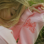 "To Live For the Hope of it All" Hoodie, adjustable drawstring hood and pocket, in Pink - coastal preppy aesthetic beach style by Pink Palm Puff