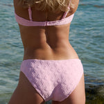 Vela Bottom (Full Coverage), cheeky coverage with tie-side detail, in Palm Beach - coastal preppy aesthetic beach style by Pink Palm Puff